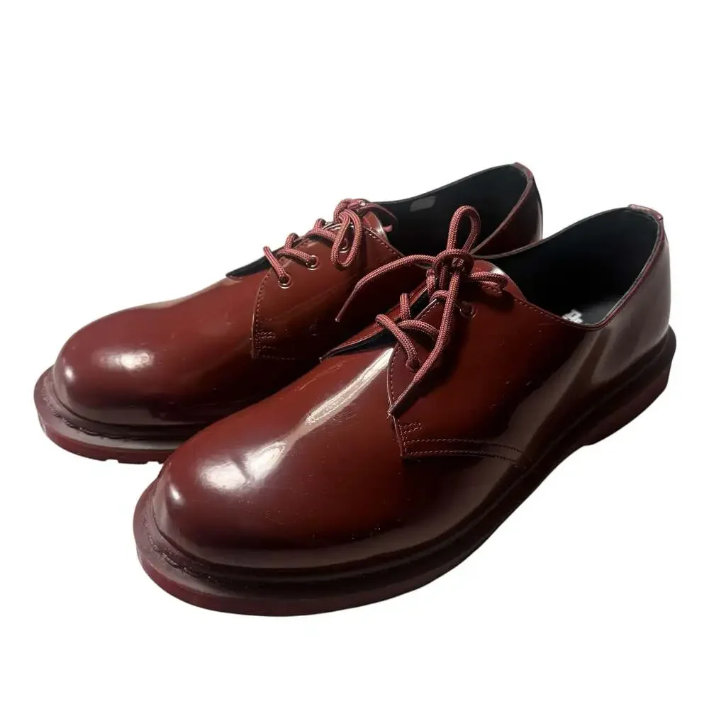 Dr. Martens 1461 Mono Patent Leather Oxford Shoes in Oxblood Red Size 13 FRESH